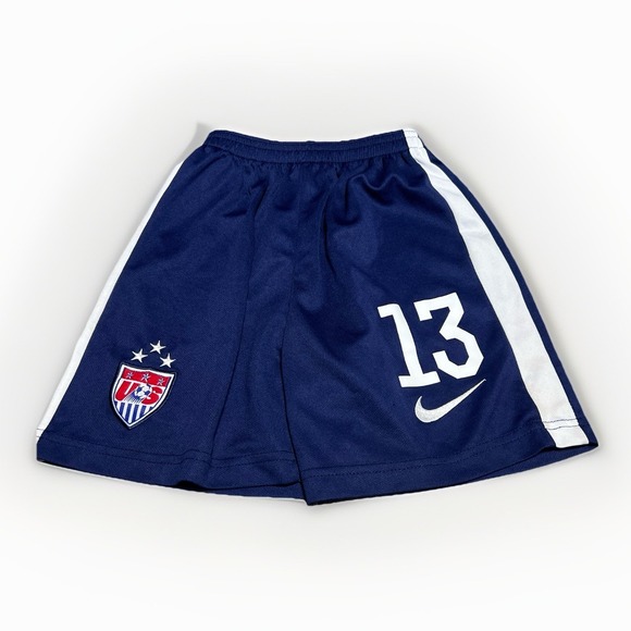 Nike Team USA Alex Morgan #13 Navy Blue Soccer Shorts Youth Size 22 - Picture 1 of 9